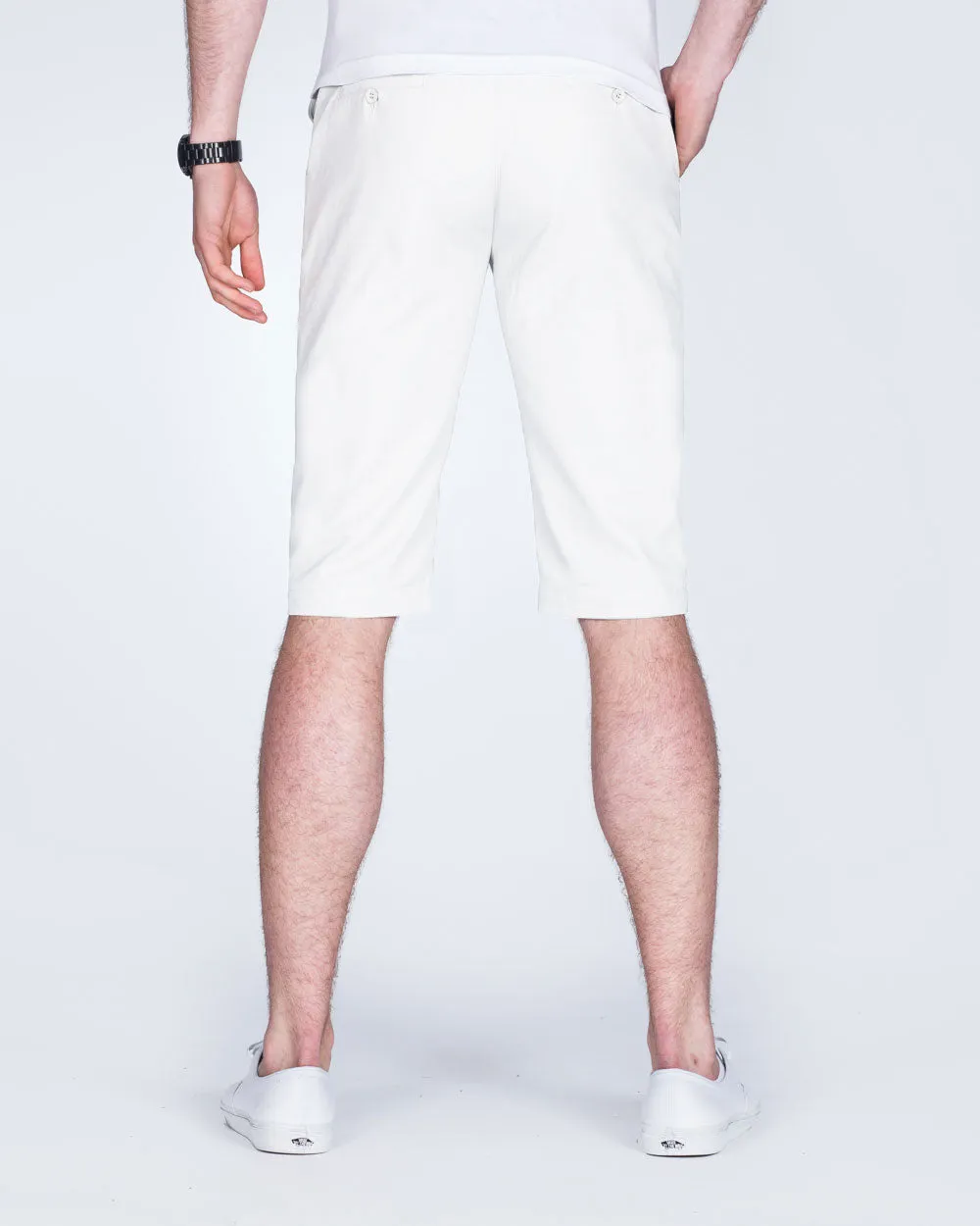 2t Alex Tall Chino Shorts (white)