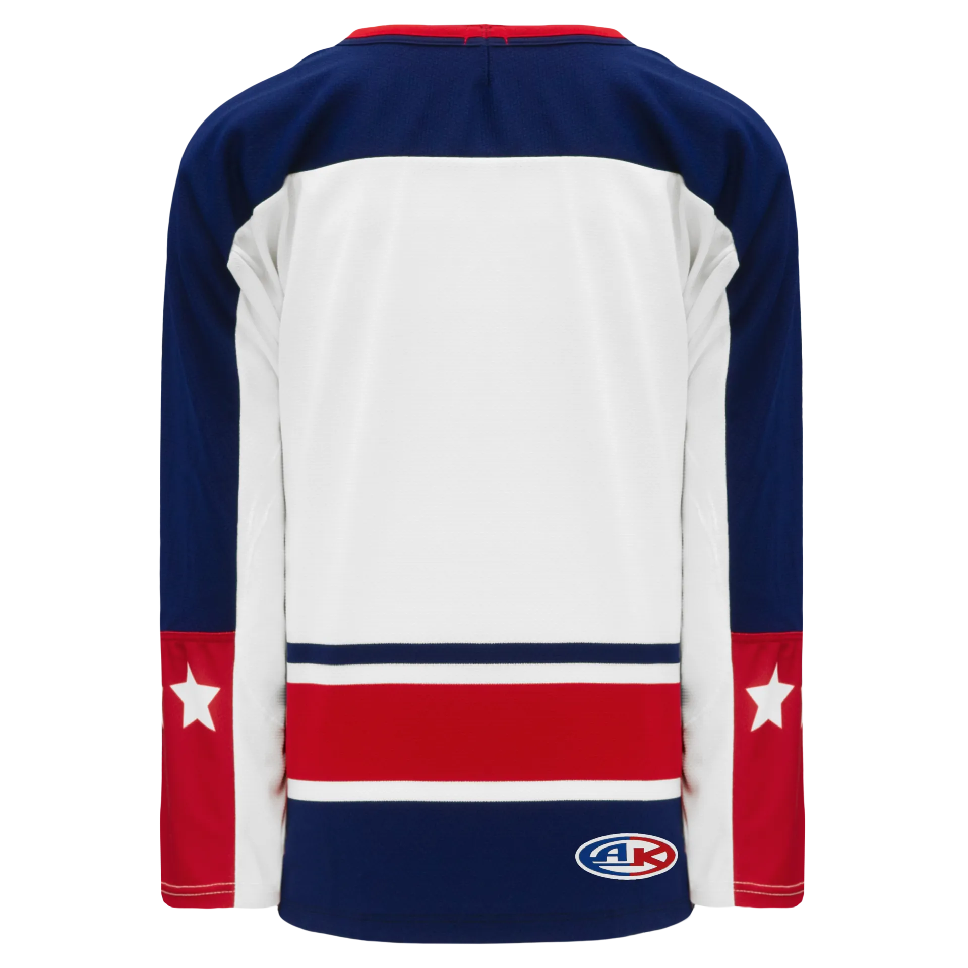 Athletic Knit (AK) H550BKA-CLM691BK Pro Series - Adult Knitted Columbus Blue Jackets White Hockey Jersey