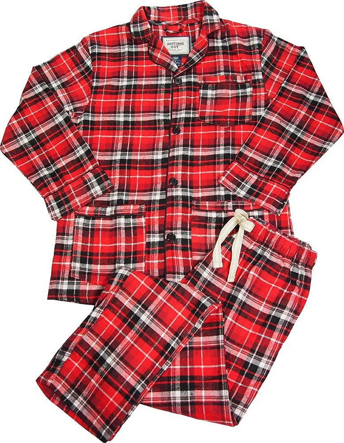 B O P J - Mens Long Sleeve Flannel Pajamas