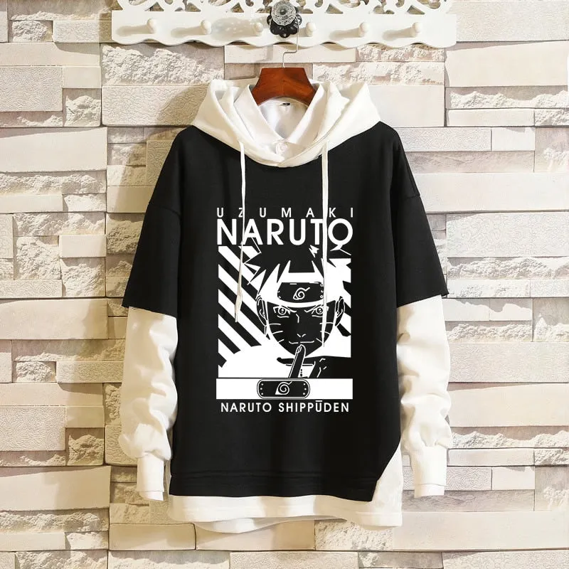 Black White Denim Collection 1 Hoodies/Jackets Naruto/Boruto (Variants Available)