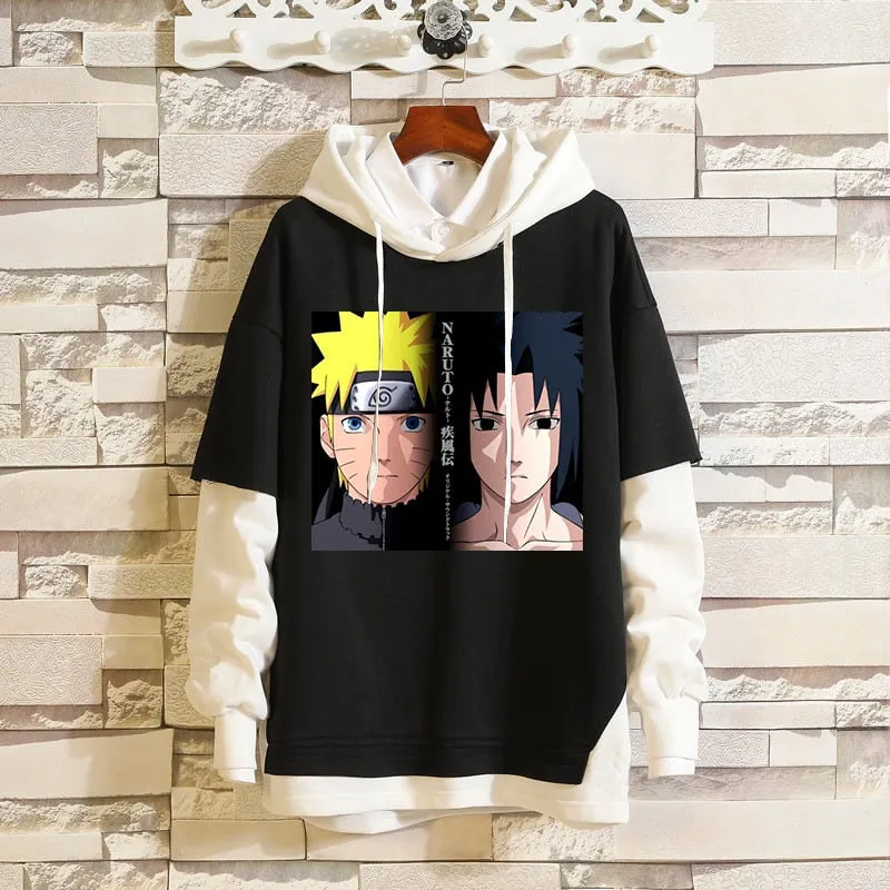 Black White Denim Collection 1 Hoodies/Jackets Naruto/Boruto (Variants Available)