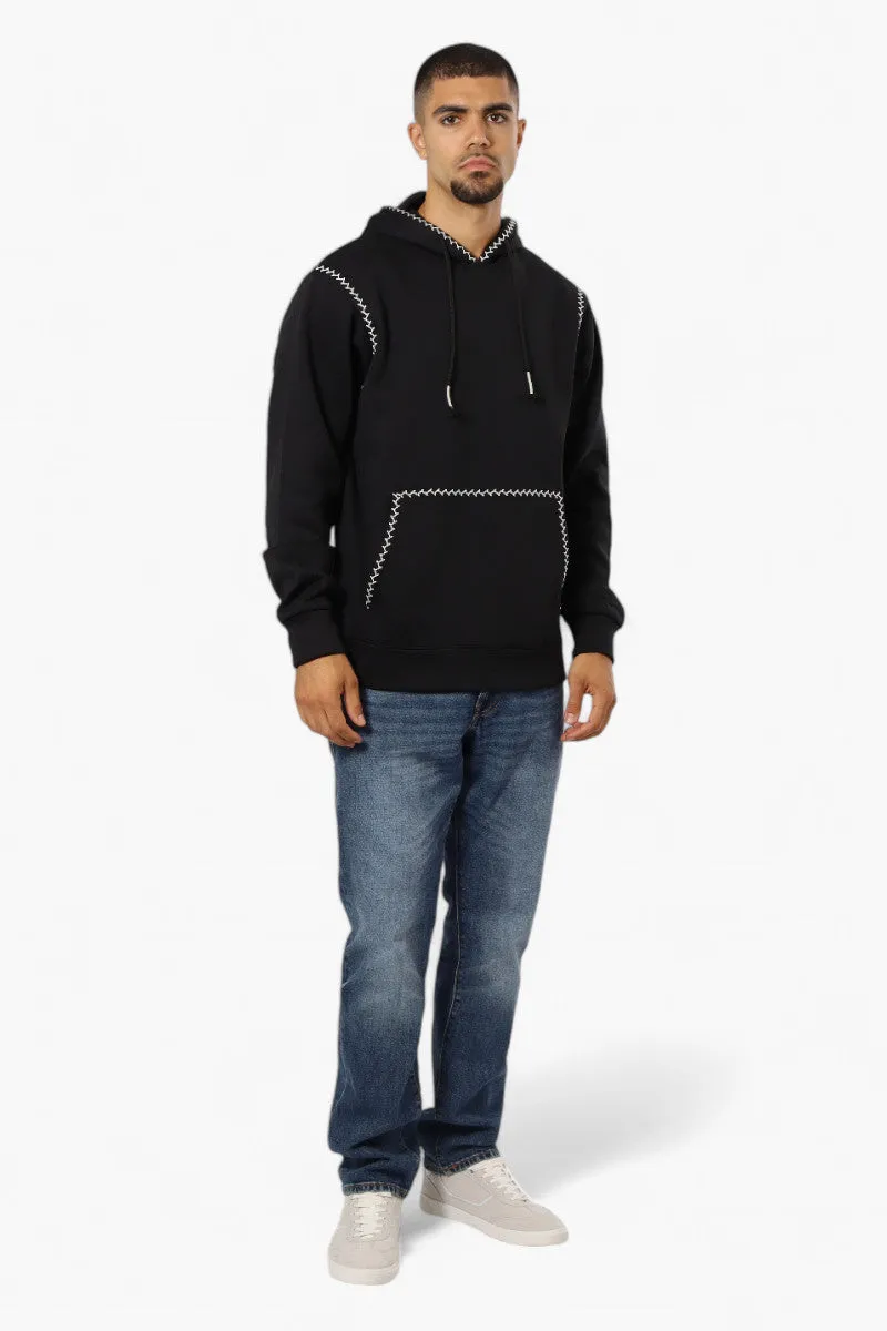 Essentials By Drill Clothing Stitch Detail Hoodie - Black