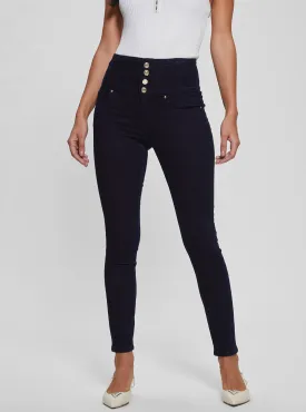 High-Rise Corset Shape Up Skinny Denim Jeans In Rinse Wash