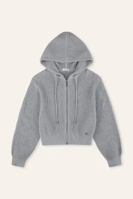 HOODIE cotton zip jacket (Grey)