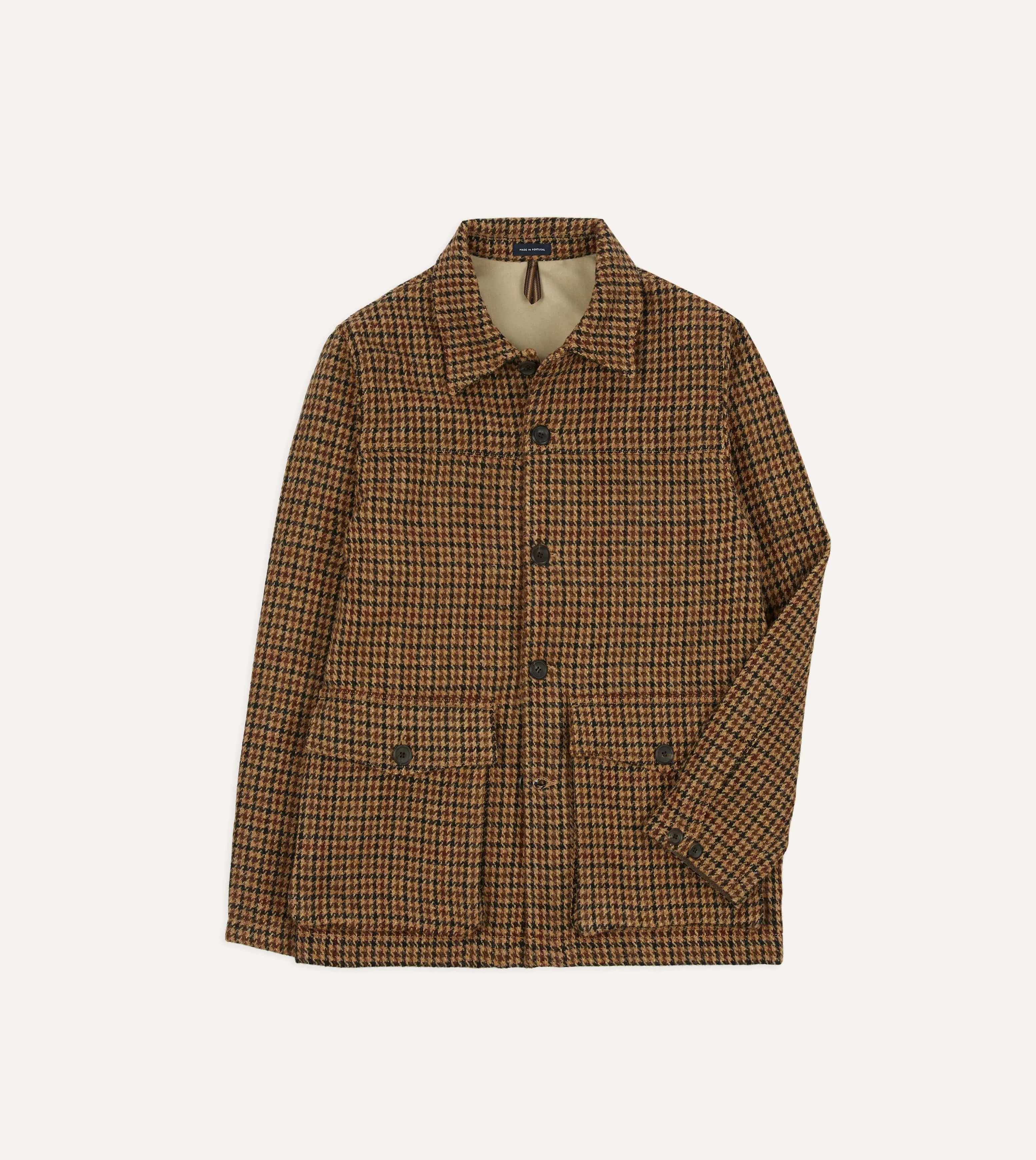 Houndstooth Check Harris Tweed Donkey Jacket