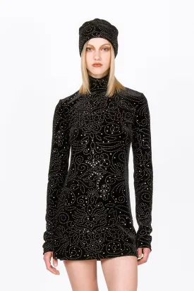 Jubilee Velvet Turtleneck Dress