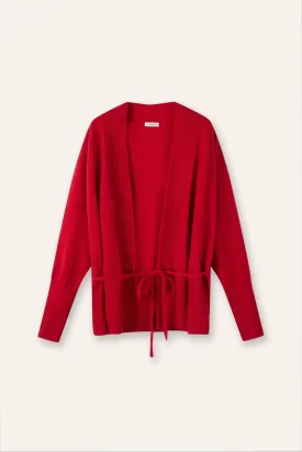 KAY cashmere-blended cardigan (Red)