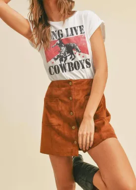 Long Live Cowboys Graphic Roll up sleeve Tee