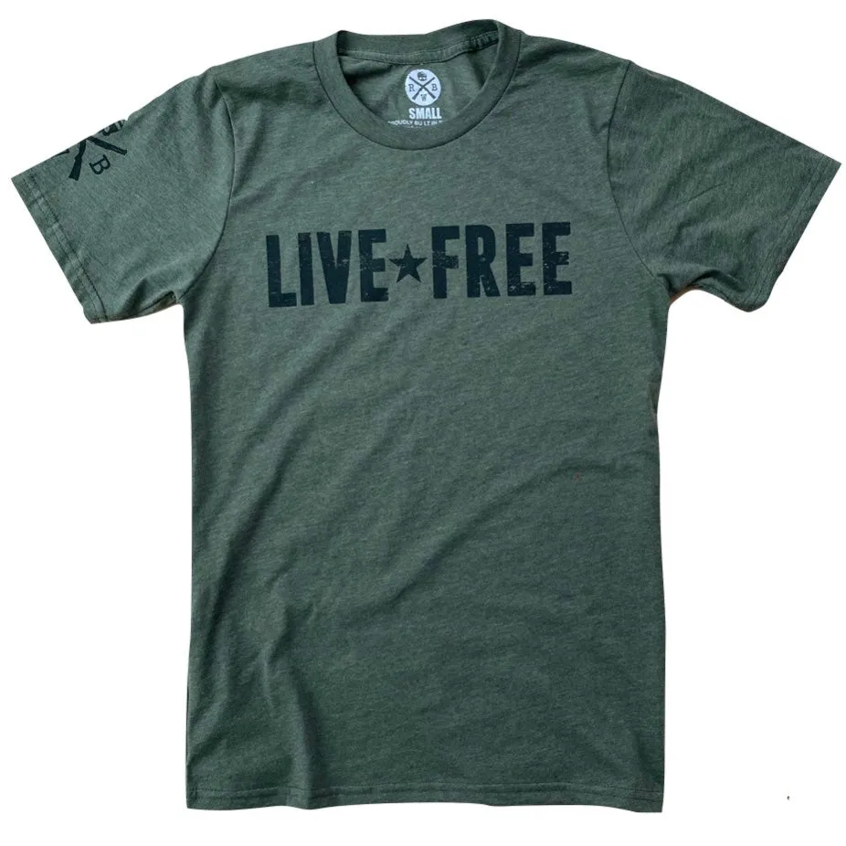 Men's Living Free Patriotic T Shirt