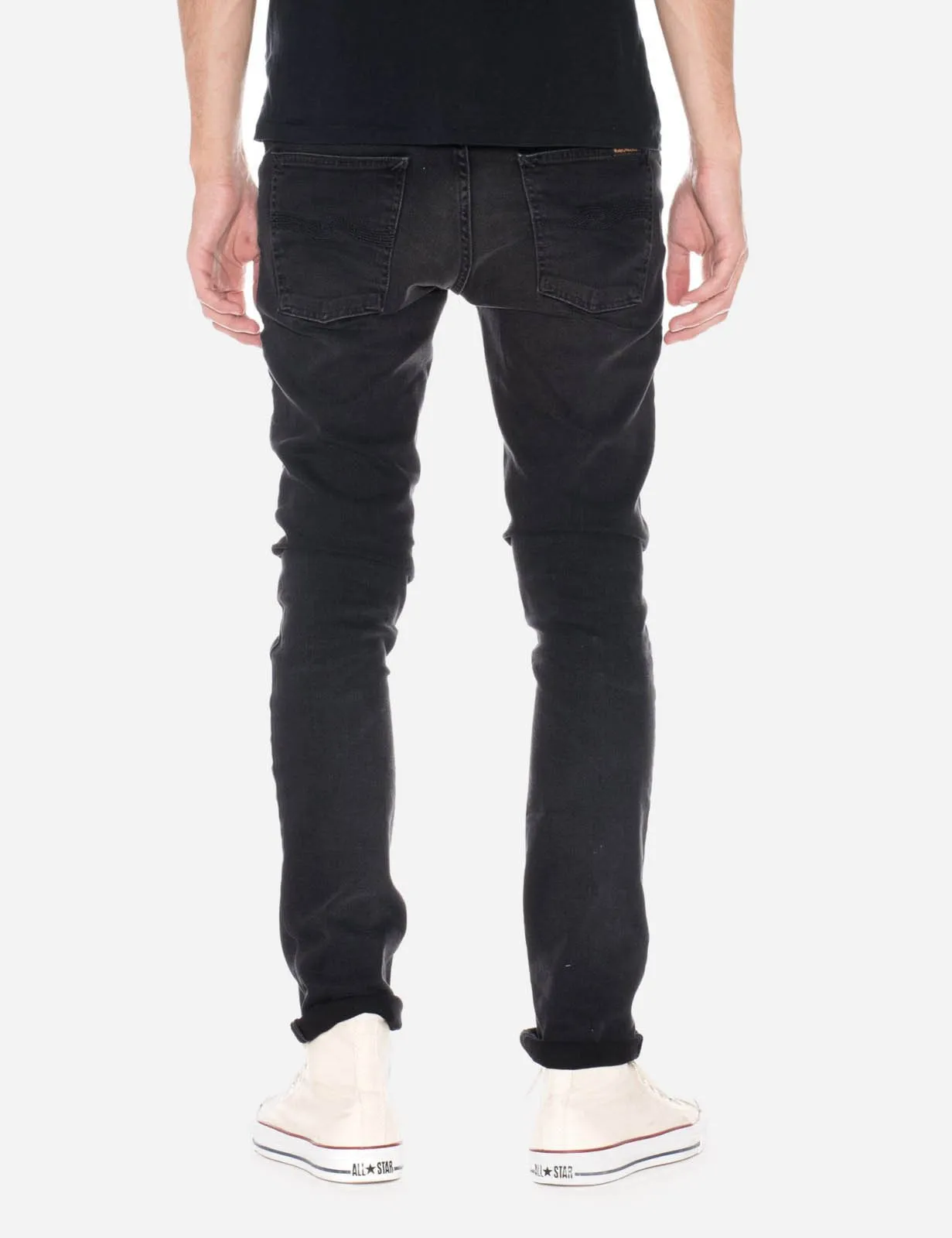 Nudie Skinny Lin Jeans (Super Tight) - Black Habit