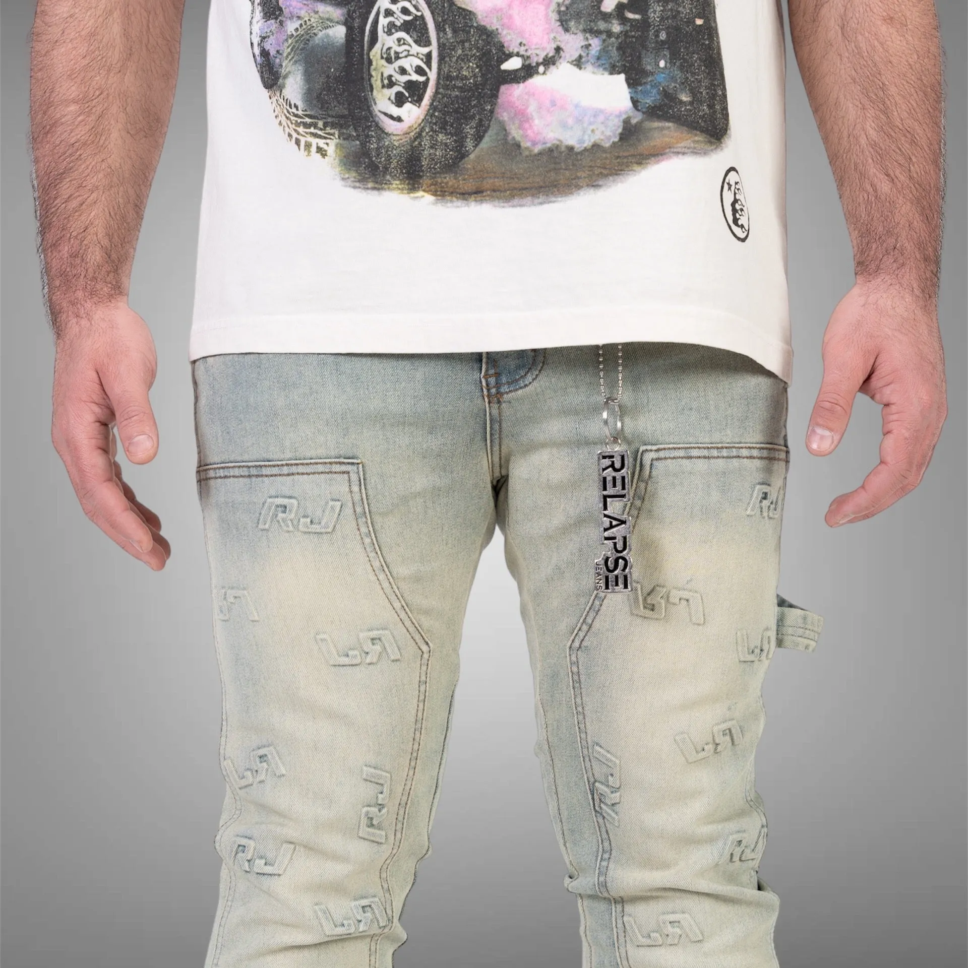 Relapse Jeans RJ skinny Denim sand wash