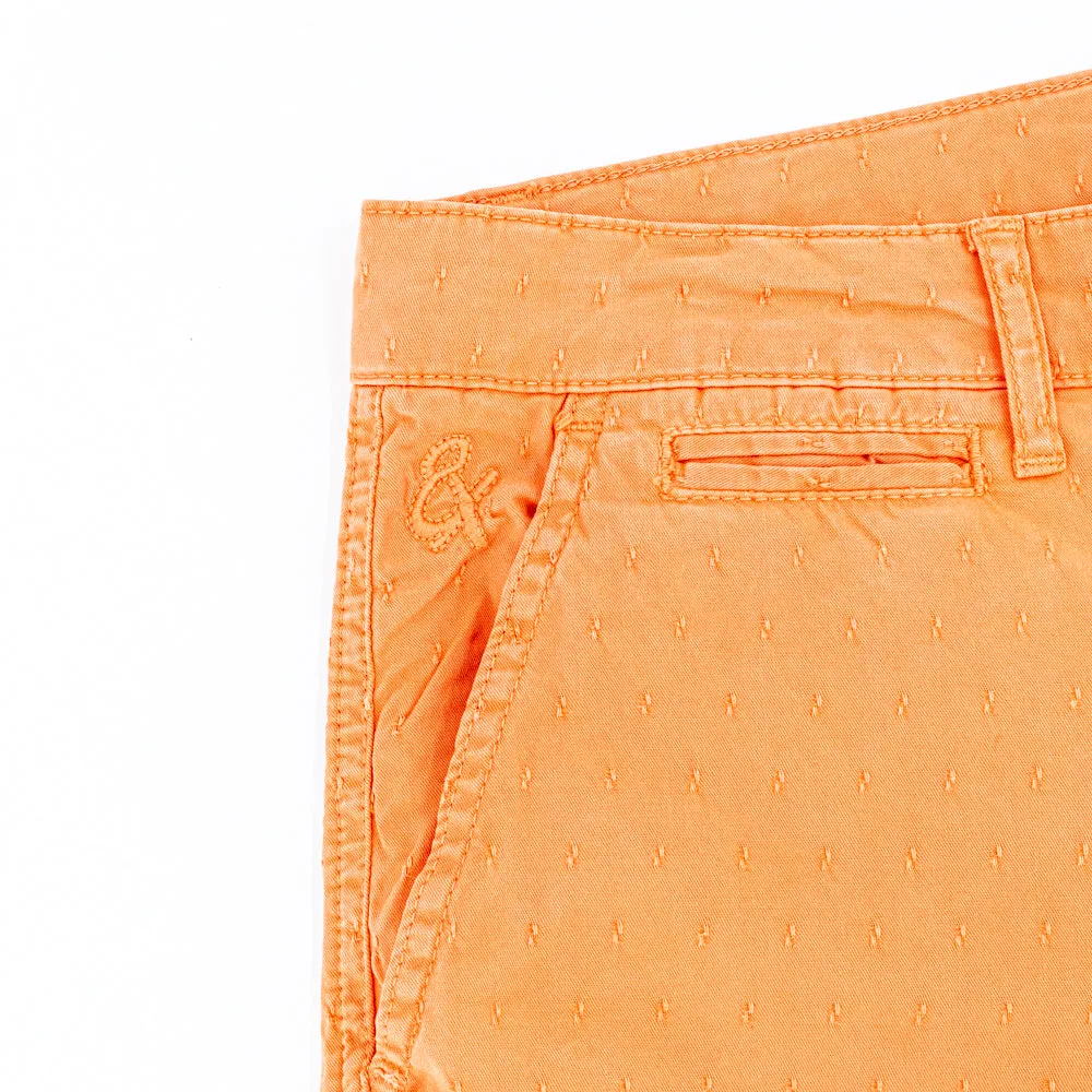 The Carlo Jacquard Shorts - Orange