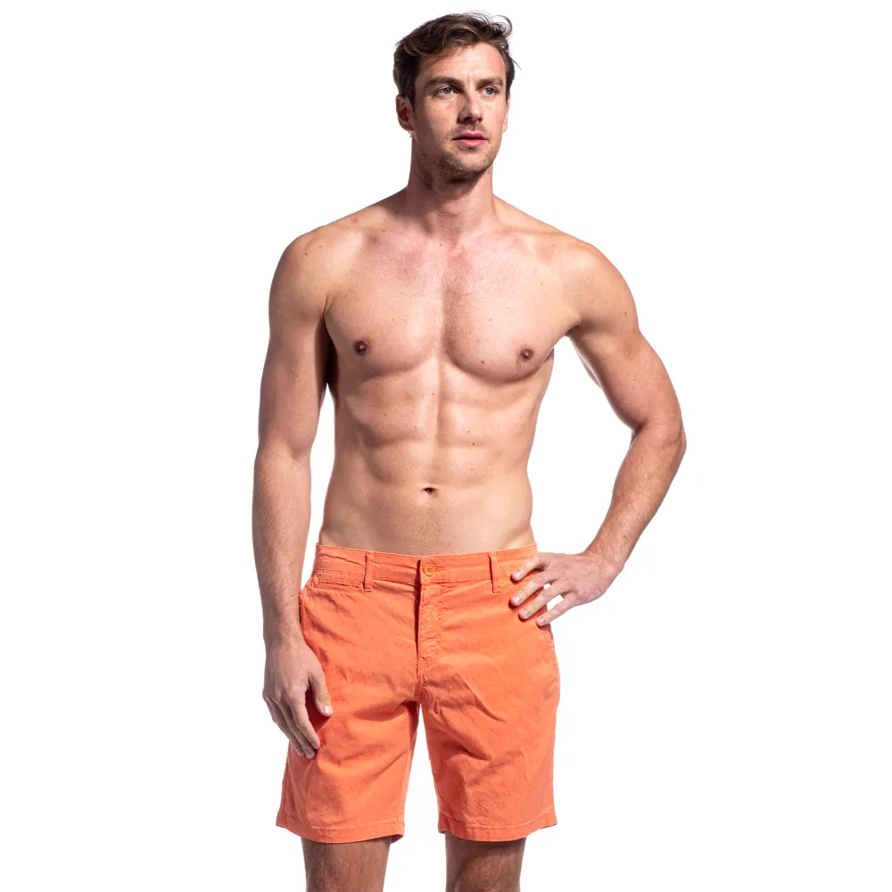 The Carlo Jacquard Shorts - Orange