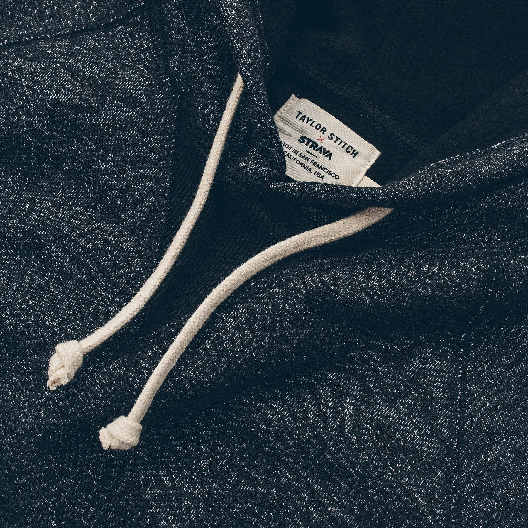 The Hoodie in Charcoal Fleck Fleece