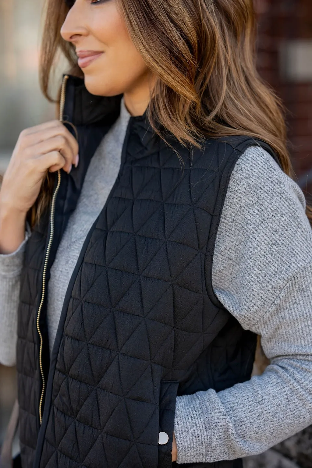 Triangle Quilted Puffer Vest