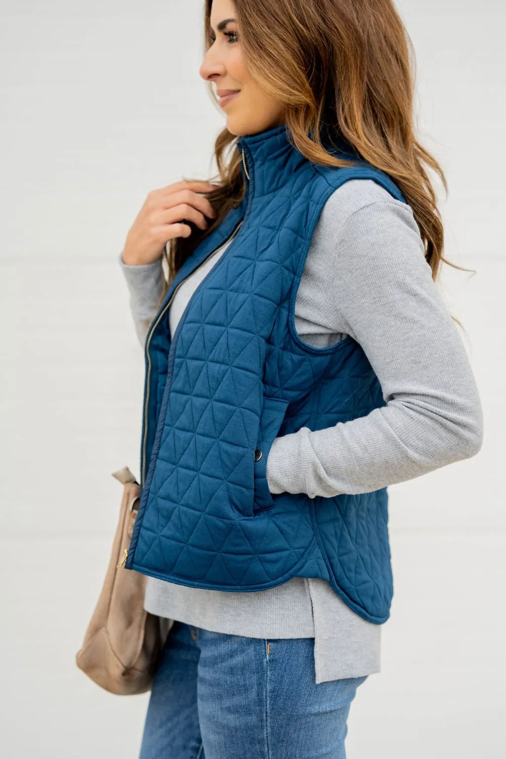 Triangle Quilted Puffer Vest