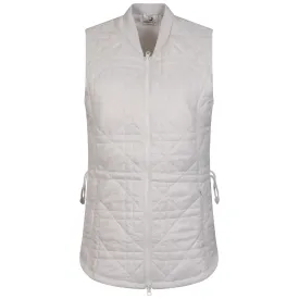 Womens Quilted Long Line Vest White - 2024