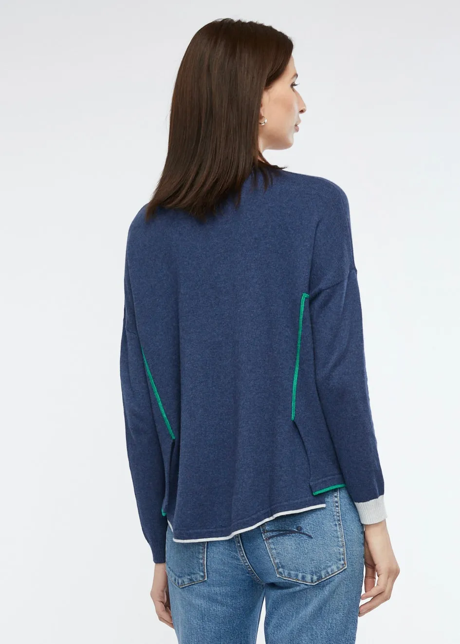 Zaket & Plover - Embroidered Detail Jumper - Denim